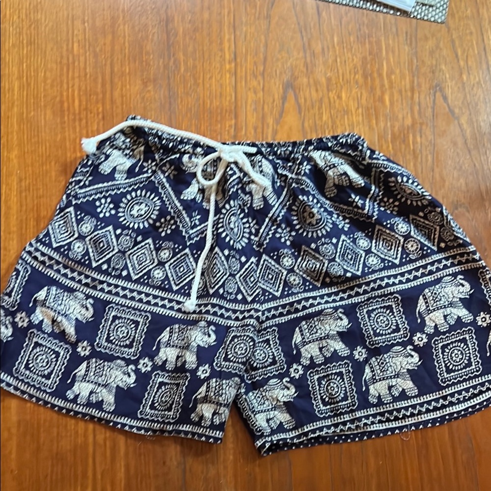 Mexicali Blues Navy Elephant Print Women's Shorts